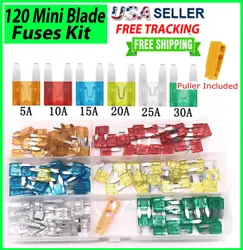 All Sizes You Need - Covers 6 commonly mini blade fuses: 5A/ 10A/ 15A/ 20A/ 25A/ 30A (20PCS of each model ). 20 x 5 AMP...