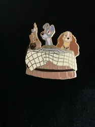 Older Disney Lady and the Tramp Spaghetti Dinner Pin.  