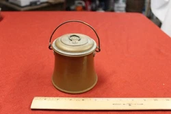 Up for sale is a small copper pail with lid. Marked ABKBF 05. Inv # 322CH284E Loc #3.