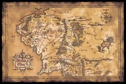 Limited Dark / Sepia Edition of the classic Map Of Middle Earth. Material: Paper. We are here for you and because of...
