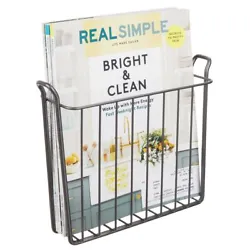 Keep bathroom spaces clean and clutter free with the Wall Mount Magazine Holder and Organizer from mDesign. The wire...