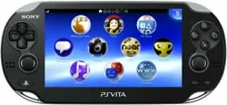 Sony PlayStation Vita Crystal Black Gaming Handheld System. Comes with one game preinstalled.