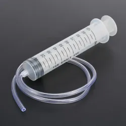 Syringe Material: plastic. 1 x Syringe + Plastic Tubing. Capacity: 100ml. With a 80cm length flexible clear plastic...