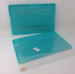 Macbook Pro 15 Inch Rubberized Turquoise Blue Hard Case With Screen CoverThis is an open box item. Includes top and...