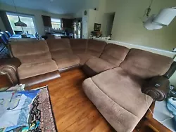Modular sectional couch with independent power recliners and headrest as well as chaise.  Purchased for $2,500 4 years...