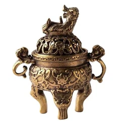 This item is burner which is manufactured with durable copper material, classic and delicate. For incense stick holding...
