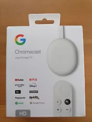 Chromecast By Google. Vendu dans sa boîte dorigine, avec tous les emballages, et la notice. Jamais utilisé.
