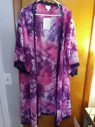 LulaRoe Kimono Cardigan X Large Pink Purple.