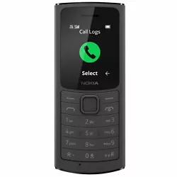 1 x Nokia 110 4G - Black (Unlocked) Cell Phone. Network: Unlocked. Model: 110 4G. 1 x Battery Door. 1 x Standard Li-Ion...