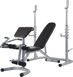 Adjustable - Both Olympic Bench and Squat Rack are adjustable. Bench can be easily adjustable to incline, flat and...