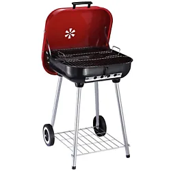 Use charcoal only – firewood will cause the paint to peel. This portable charcoal grill from Outsunny is the perfect...