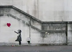 There Is Always Hope, graffiti art by Banksy, 11.5