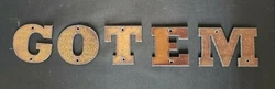 We have letters, numbers and symbols. These are newly cut and treated to rust, amount of rust may vary from letter to...