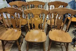 This vintage chair set of five was made in Yugoslavia and exudes a charming antique vibe. The brown color adds warmth...