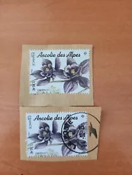 timbres france oblitérés 2023 Ancolie Des Alpes. Lot de 2 timbres dont 1 qui nest pas oblitéré. Les 2 timbres ne...