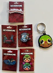Hebru Brantley - Nevermore Park SET OF 5 PINS & FLYBOY KEYCHAIN.