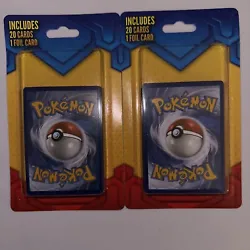 2X Mystery Pokemon Pack Includes 20 Cards w/ 1 Foil Card, New Factory Sealed.
