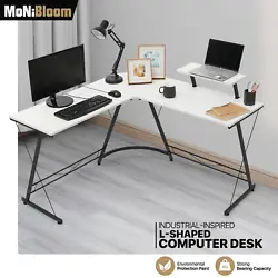 This L-shaped computer table helps you create the ultimate productivity station in your office. Its design fits into a...