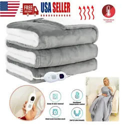 LUXURIOUS SOFT MATERIAL : Dowin heating blanket made of plush fabric, Super soft cozy and lightweight, flannel bring...