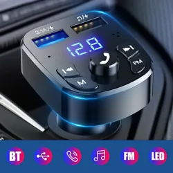 Bluetooth FM Transmitter : Transmitter FM Bluetooth. Supports Bluetooth audio playback and Bluetooth hands-free...