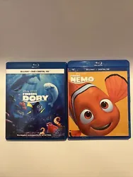 Finding Nemo And Finding Dory Blu Ray Pixar Movie Lot. Finding Nemo is the 2 disc version. No digital Finding dory is 2...