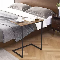 【Multipurpose C Table】: Simple industrial style will be a beautiful decoration for your room. The C-shaped design...