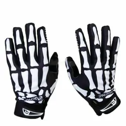 Skeleton Bone Biker Gloves Features ---These skeleton patterned full finger gloves are specifically designed to provide...