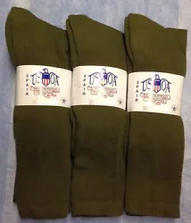 NEW 6PR US ARMY SOCKS. These are the EXACT OD Green Anti-Fungal socks issued to US Army personnel serving now. The...