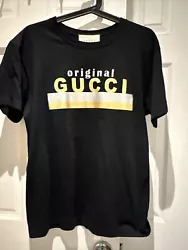 Gucci Mens Original Logo Graphic Print T Shirt Tee Tops Size XXS. Black- marks by the glitter ( see...