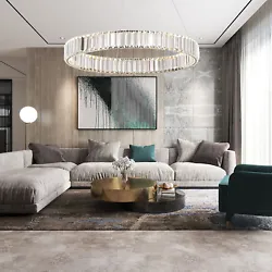 About this item * HIGH QUALITY MATERIAL: LED pendant lights with the polish stainless steel and glass crystals, the...