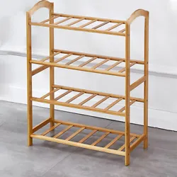 Features: High Quality Material：This shoe rack is made from 100% natural bamboo, it is stable, durable, non-toxic and...