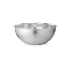 Matte finish stainless steel mixing bowl. Large mixing bowl with 13-qt capacity.