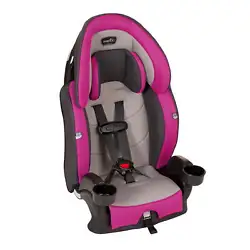 The Evenflo® Chase® Plus 2-in-1 Booster Car Seat adjusts to fit your child 22 –120 lbs. from a forward-facing...