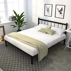 Feature: Platform Bed with Headboard, No box spring needed. EASY TO INSTALL - Follow the instruction for a hassle-free...