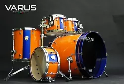 Varus Drum Set w/cymbals, Hi-Hat, cymbal stands, Hi-Hat stand, Bass pedal and throne (complete set seen in photos)....