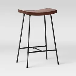 •Saddle seat bar stool is a perfect accent to your home bar or kitchen counter •Simple and sleek design brings chic...