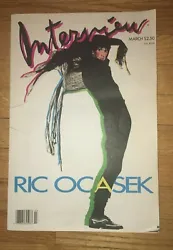 COVER: RIC OCASEK / THE CARS. Cover Story: RIC OCASEK. Andy Warhols INTERVIEW Magazine ,March 1987. Film: CATHERINE...