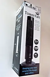 2x Speed USB TOWER FAN. Just connect to your preferred USB connection or with an AC adaptor. Low speed or High speed...