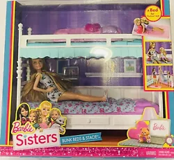 MATTEL BARBIE Furniture 2015 Sisters Stacy BUNK BEDS Purple Blue and White NEW. In new boxed condition. Please look at...