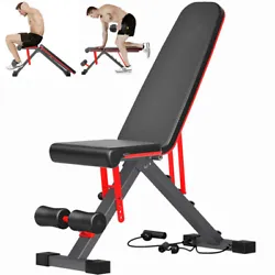 Adjustable Abdominal Fitness Folding Multifunctional Supine Board Dumbbell Bench. 1 x Dumbbell bench. The surface of...