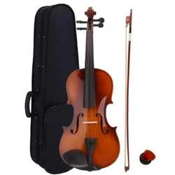 The head, back and sides of this acoustic violin are all made from basswood while the fingerboard, tailpiece, pegs, and...