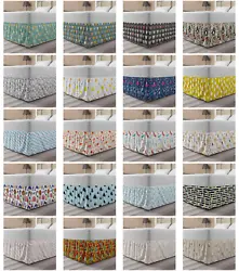 Ambesonne Bedskirt Bedroom Decor Wrap Around Elastic Bed Skirt Gathered Design In 4 sizes. All around wrap gathered....