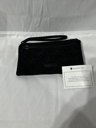 vera bradley black quilted cloth wristlet with rfid protection. Shipped with USPS Ground Advantage.
