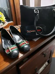 Indulge in a vintage experience with this gorgeous Gucci bag and matching shoes set. Perfect for the stylish woman who...