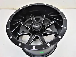 QuadBoss Slicer Wheel 14x10 5+5 Offset 4/156 Gloss Black with Machined Face.