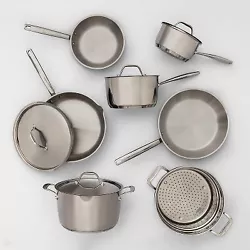 •11pc cookware set has all your pots and pans essentials •Includes 8