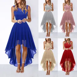 Midi Dress Chiffon Dress Evening Ball Gown Sundress Tank Dress Lace A-line. Color: khaki,pink,red,wine red,grey,navy...