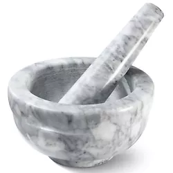 It is made from beautiful marble and can hold up to 3 ounces. The Mortar bowl and pestle work together to grind and...