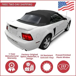   BRAND NEW FORD MUSTANG 1994 - 2004 Convertible Top With Plastic window (One Piece) Easy Install  1-YEAR WARRANTY 30...