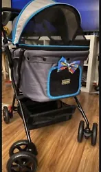 Gently used Ibiyaya pet stroller. Shows minor signs of use. FLAW: there was a slight seam issue in the front area so I...